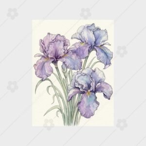 Lavender Iris Bloom