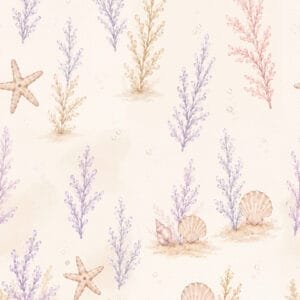 Pastel Coral & Seashell Pattern