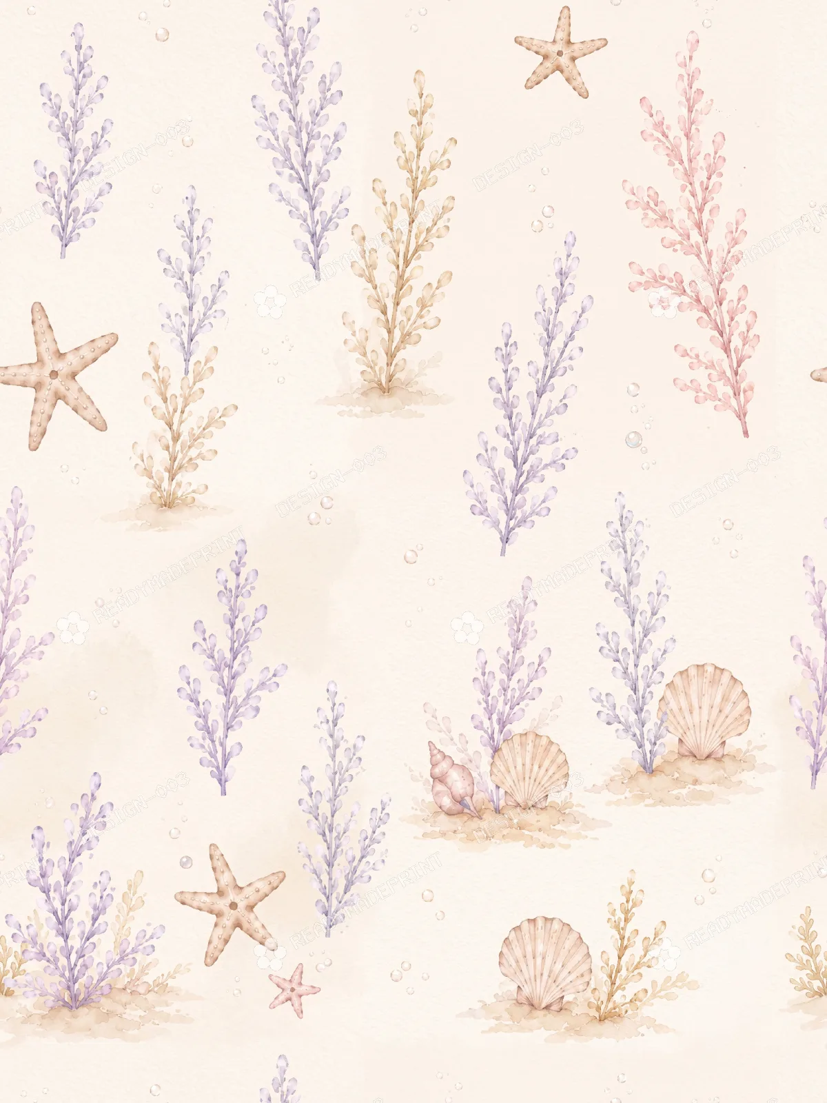Pastel Coral & Seashell Pattern Pastel Coral & Seashell Pattern
