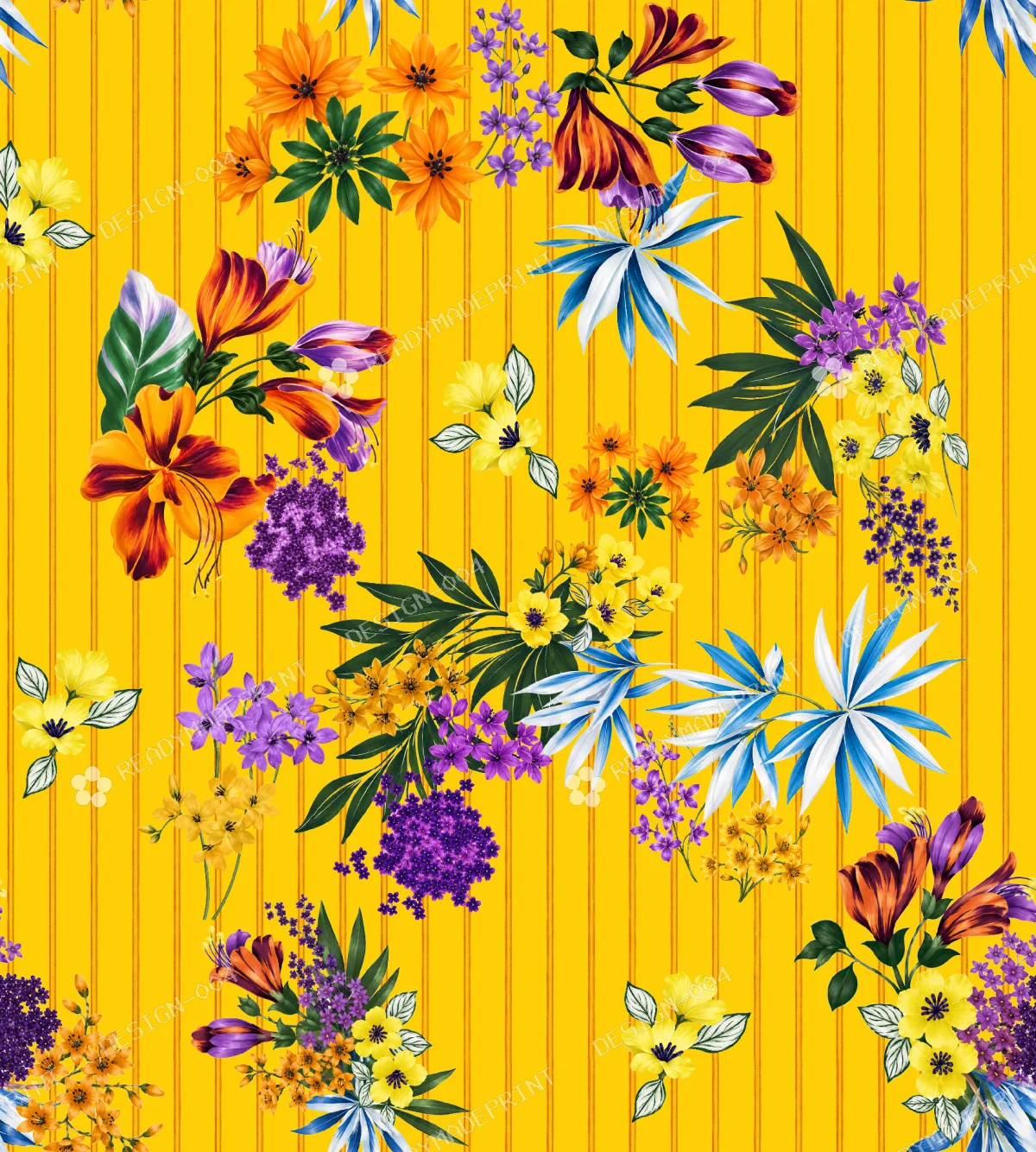 Golden Bloom Stripe Floral Golden Bloom Stripe Floral
