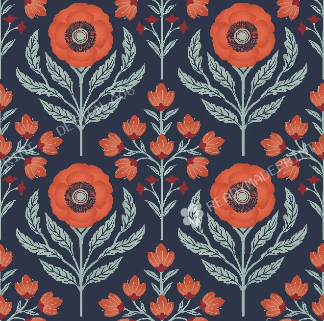 Midnight Poppy Floral Midnight Poppy Floral
