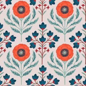 Ivory Poppy Garden