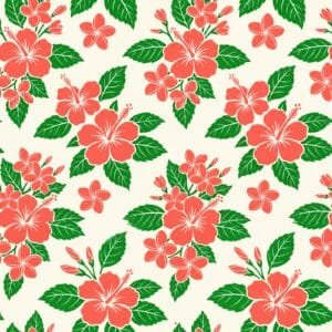 Bold Vector Hibiscus Floral Jaal