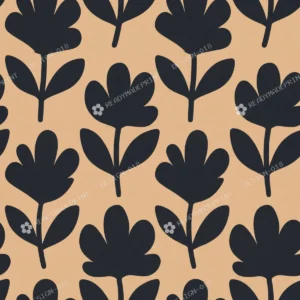 Minimalist Charcoal Floral Silhouette Minimalist Charcoal Floral Silhouette