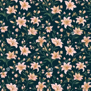 Dark Teal Night Garden Floral Jaal Dark Teal Night Garden Floral Jaal