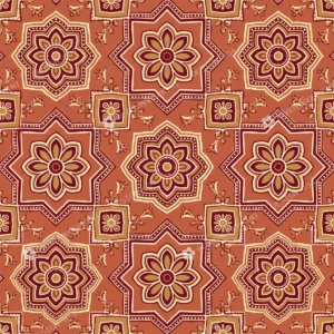 Ajrakh Floral Mandala