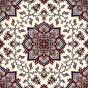 Heritage Madder Red Kalamkari Medallion Heritage Madder Red Kalamkari Medallion