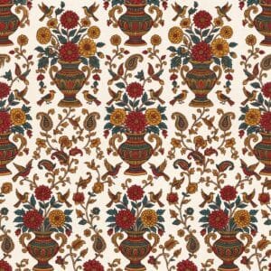 Forest Green Kalamkari Botanical Jaal