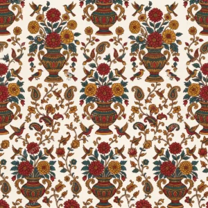 Forest Green Kalamkari Botanical Jaal Forest Green Kalamkari Botanical Jaal