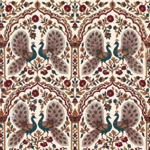 Midnight Navy Kalamkari Floral Arabesque Midnight Navy Kalamkari Floral Arabesque