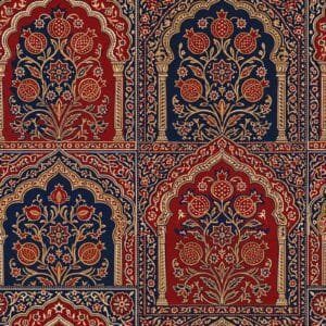 Mughal Arch Floral Mehrab Panel