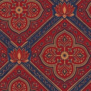 Crimson Banarasi Brocade Medallion