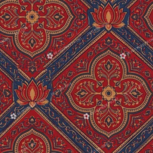 Crimson Banarasi Brocade Medallion Crimson Banarasi Brocade Medallion