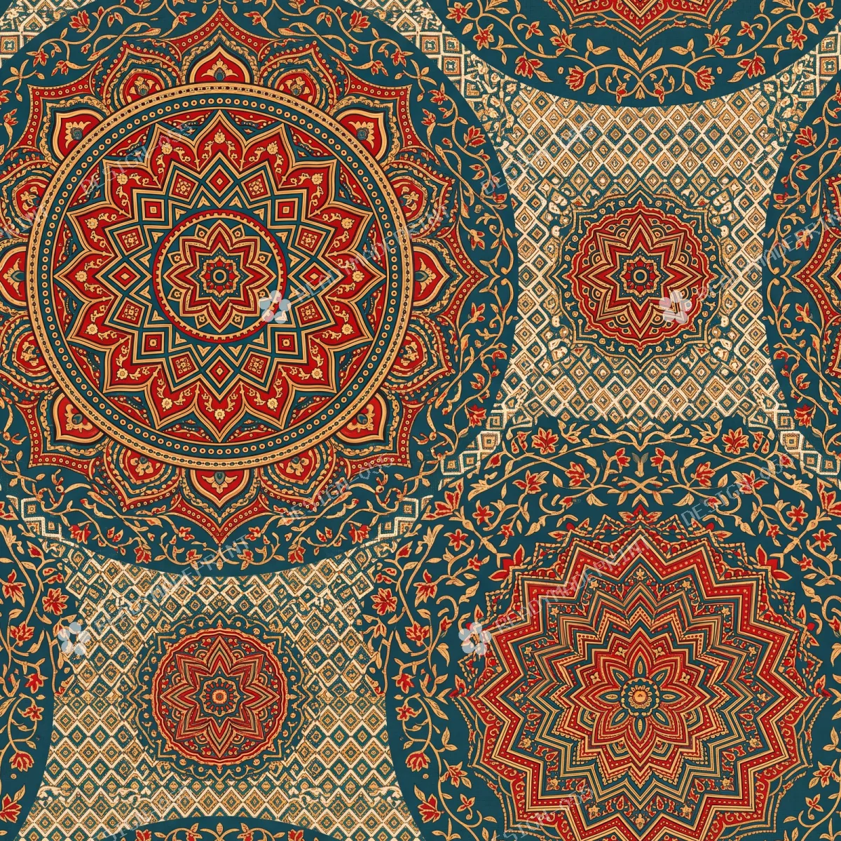 Pichwai Temple Chakra Mandala Pichwai Temple Chakra Mandala