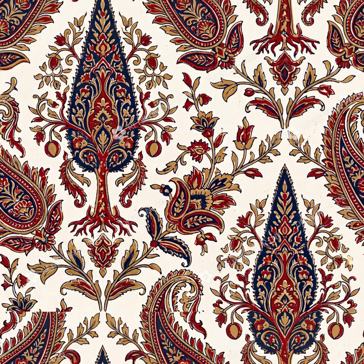 Kalamkari Tree of Life Kairi Paisley Kalamkari Tree of Life Kairi Paisley