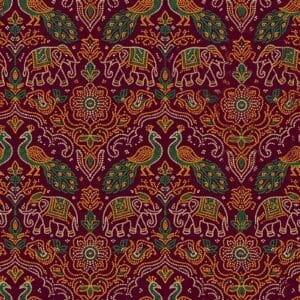 Heritage Paithani Peacock Procession Motif