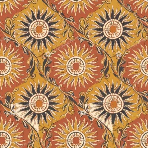 Ochre Marigold Batik Sunburst Jaal Ochre Marigold Batik Sunburst Jaal