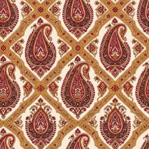 Mustard Ochre Bagh Print Ambi Jaal