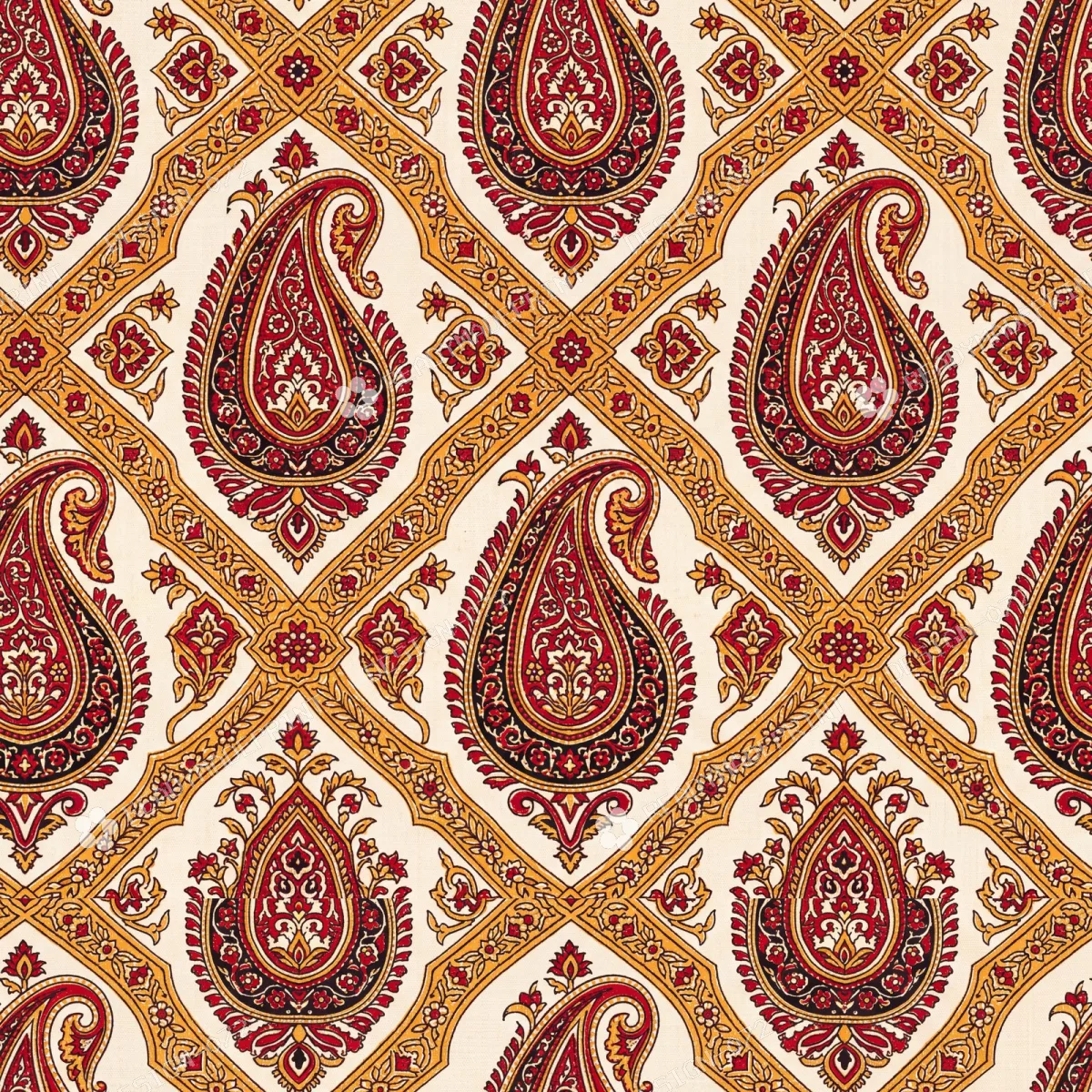 Mustard Ochre Bagh Print Ambi Jaal Mustard Ochre Bagh Print Ambi Jaal