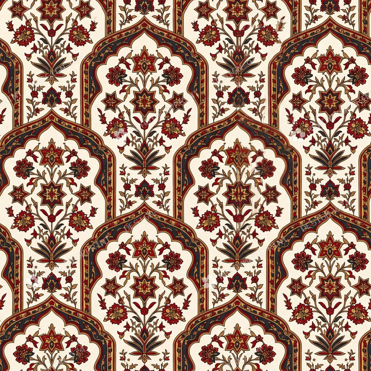 Terracotta Bagh Print Jharokha Arch Jaal Terracotta Bagh Print Jharokha Arch Jaal
