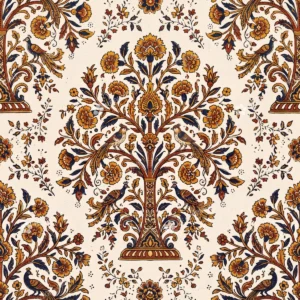 Indigo Block Print Tree of Life Jaal Indigo Block Print Tree of Life Jaal