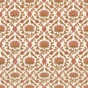Dusty Rose Block Print Lotus Jaal Dusty Rose Block Print Lotus Jaal