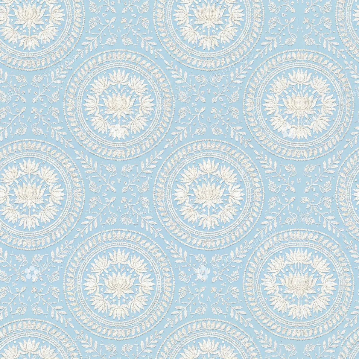 Ivory Chikankari Mandala Jaal Ivory Chikankari Mandala Jaal