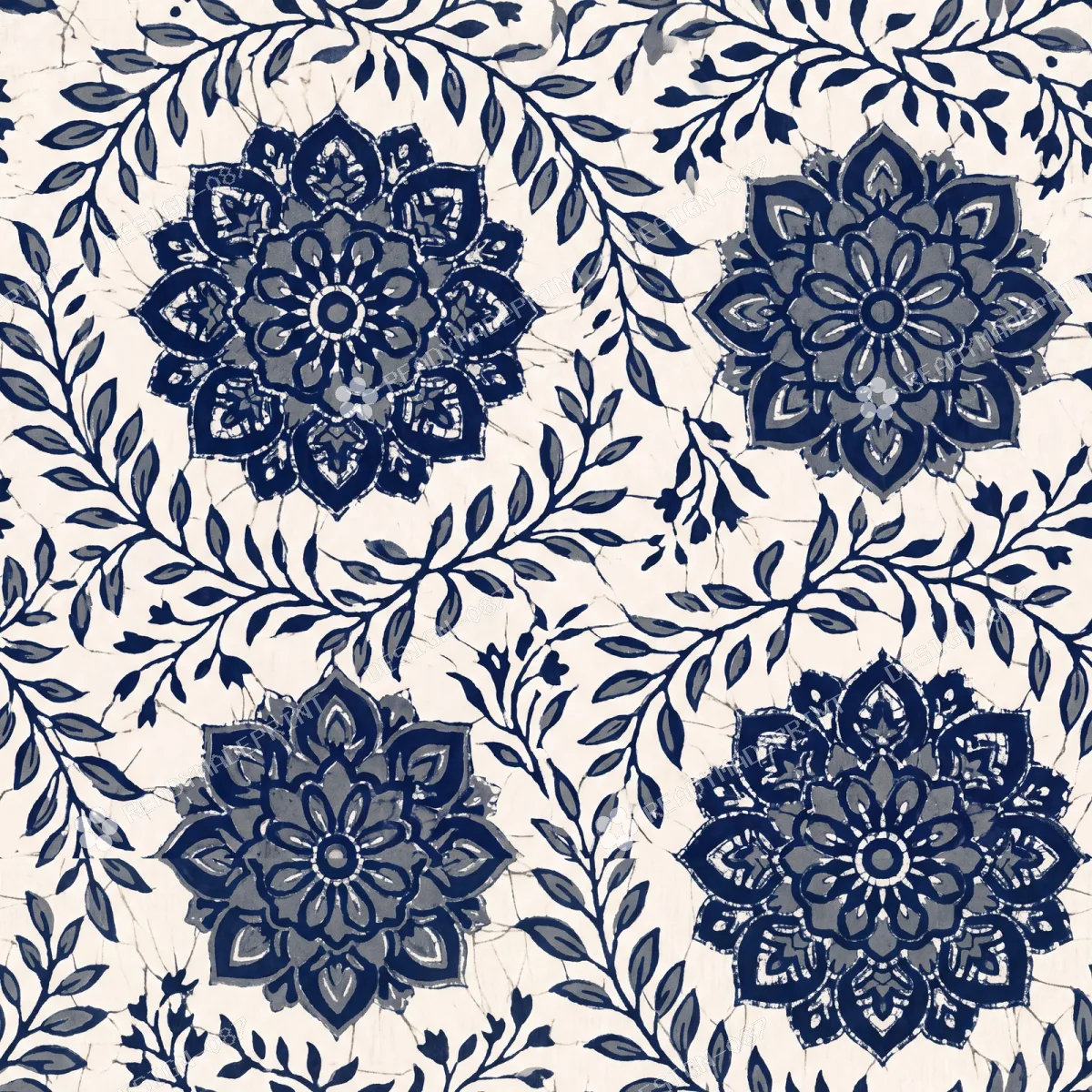 Indigo Dabu Medallion Jaal Indigo Dabu Medallion Jaal