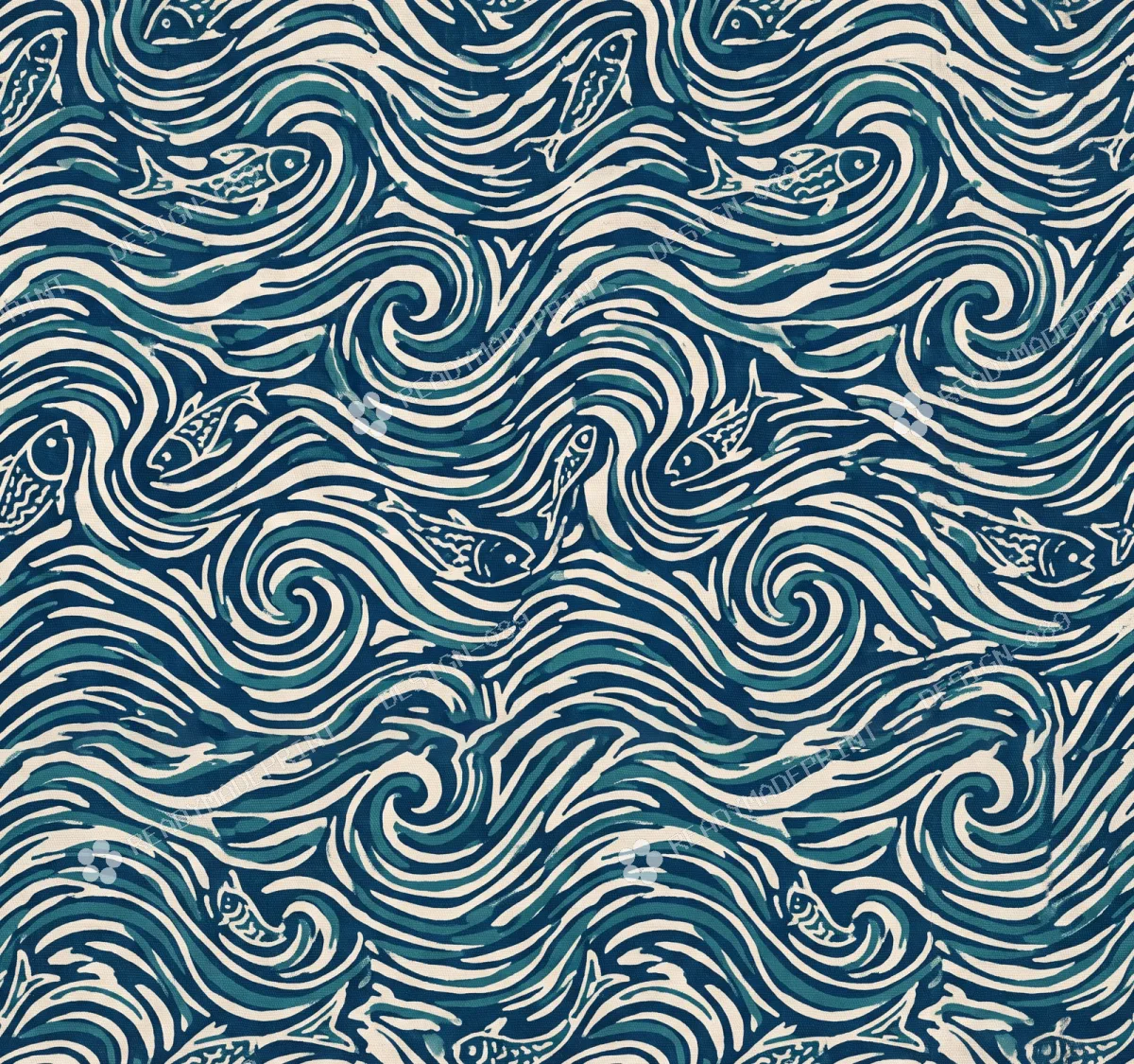Indigo Dabu Wave Jaal Indigo Dabu Wave Jaal