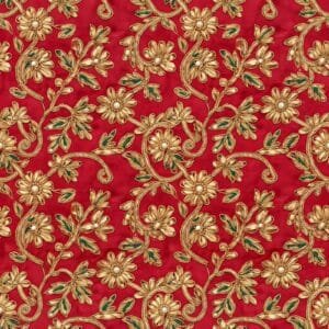 Madder Red Gota Patti Leaf Jaal