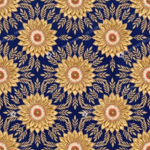 Navy Blue Gota Patti Sunburst Jaal