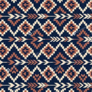 Indigo Ikat Diamond Jaal