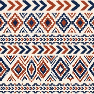 Indigo Ikat Diamond Jaal 02