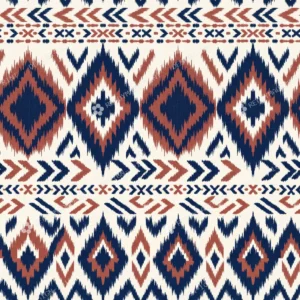 Indigo Ikat Diamond Jaal 05