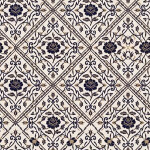 Navy Blue Jamdani Vine Jaal