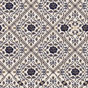 Navy Blue Jamdani Vine Jaal