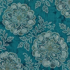 Deep Teal Shibori Medallion Jaal