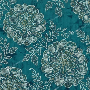 Deep Teal Shibori Medallion Jaal