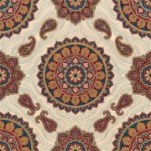 Maroon Kantha Mandala Jaal