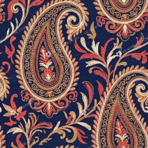 Navy Blue Kantha Paisley Jaal