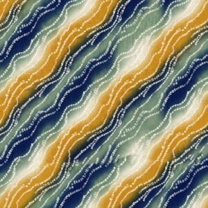 Navy Blue Leheriya Wave Jaal