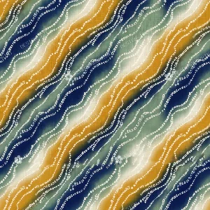 Navy Blue Leheriya Wave Jaal
