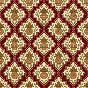 Maroon Patola Leaf Jaal