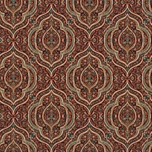 Maroon Sozni Medallion Jaal