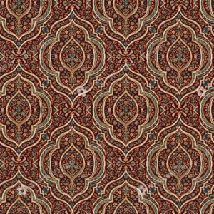 Maroon Sozni Medallion Jaal