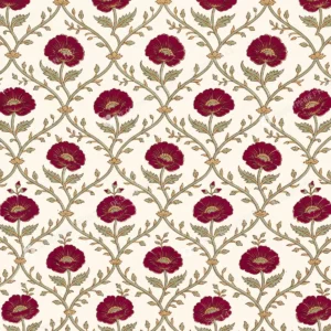 Maroon Sanganeri Vine Jaal