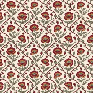 Maroon Sanganeri Vine Jaal 02