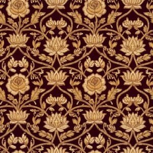 Maroon Zardozi Floral Jaal