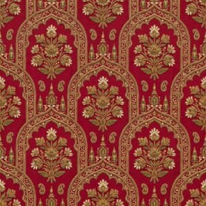Madder Red Zardozi Arch Jaal