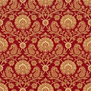 Madder Red Zari Rosette Jaal